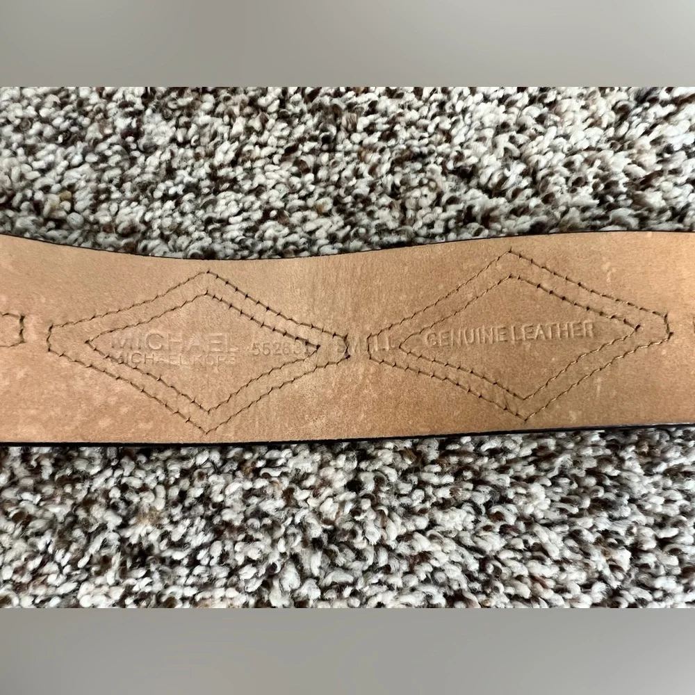 Michael Kors Distressed Leather Studded Western Belt Size Small